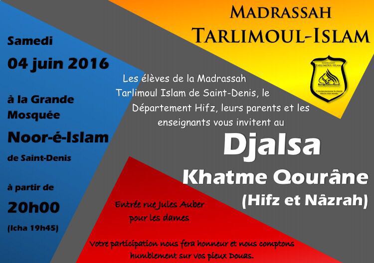 Djalsa Tarlimoul Islam 4 juin 2016