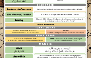 Planifiez votre Ramadan